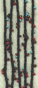 [cotton cord with seed beads]