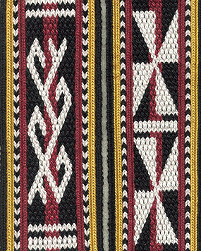 close-up of Mamasa Toraja double-faced motifs